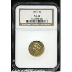 1855[$3] AU53 NGC.
