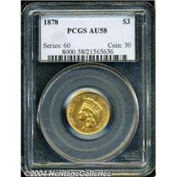 1878[$3] AU58 PCGS.