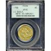 Image 3 : 1798[$5] Large Eagle, Large 8, 13 Star Reverse XF45 PCGS.