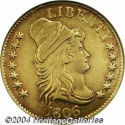 1806[$5] Round Top 6, 7x6 Stars--Cleaned--ANACS. AU Details, Net XF45.