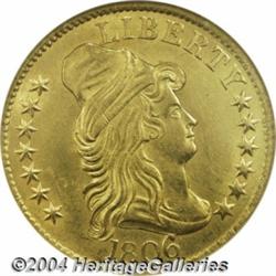 1806[$5] Round Top 6, 7x6 Stars MS61 NGC.