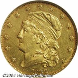 1832[$5] 13 Stars AU58 NGC.