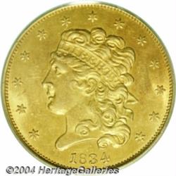 1834[$5] Crosslet 4 MS62 PCGS.