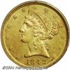 Image 1 : 1842-D[$5] Large Date MS61 PCGS.