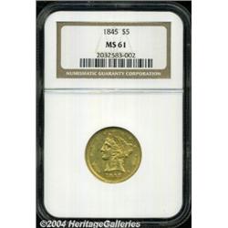 1845[$5] MS61 NGC.
