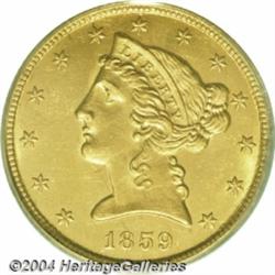 1859-C[$5] MS61 PCGS.