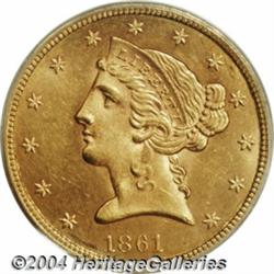 1861[$5] MS62 PCGS.