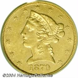 1870-CC[$5] AU58 PCGS.
