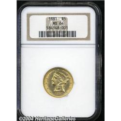 1881[$5] MS64 NGC.
