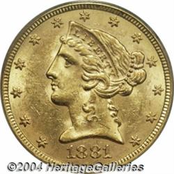 1881/0[$5] MS61 PCGS.