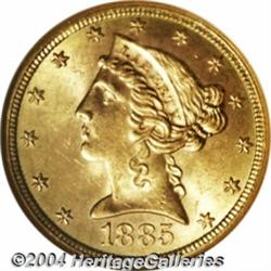 1885-S[$5] MS65 NGC.