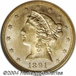 1891[$5] MS64 NGC.