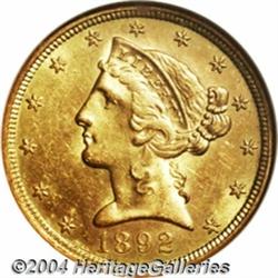 1892-S[$5] MS63 NGC.