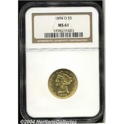1894-O[$5] MS61 NGC.