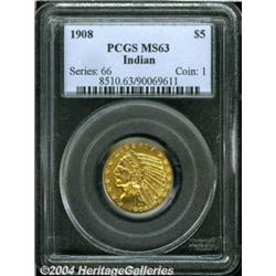1908[$5] MS63 PCGS.