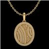 Image 1 : 1 CTW Micro Pave VS/SI Diamond Necklace 14K Yellow Gold - REF-90M9H - 20510