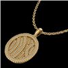 Image 2 : 1 CTW Micro Pave VS/SI Diamond Necklace 14K Yellow Gold - REF-90M9H - 20510