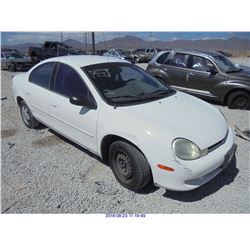 2000 - DODGE NEON // BONDED TITLE