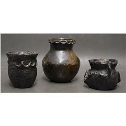THREE NAVAJO INDIAN POTTERY JARS