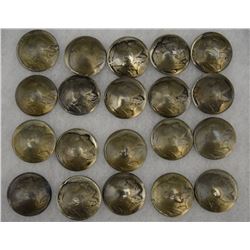 TWENTY INDIAN HEAD BUTTONS