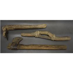 THREE ANTIQUE PRIMITIVE TOOLS