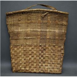 SALISH INDIAN CEDAR BARK FLAT BAG
