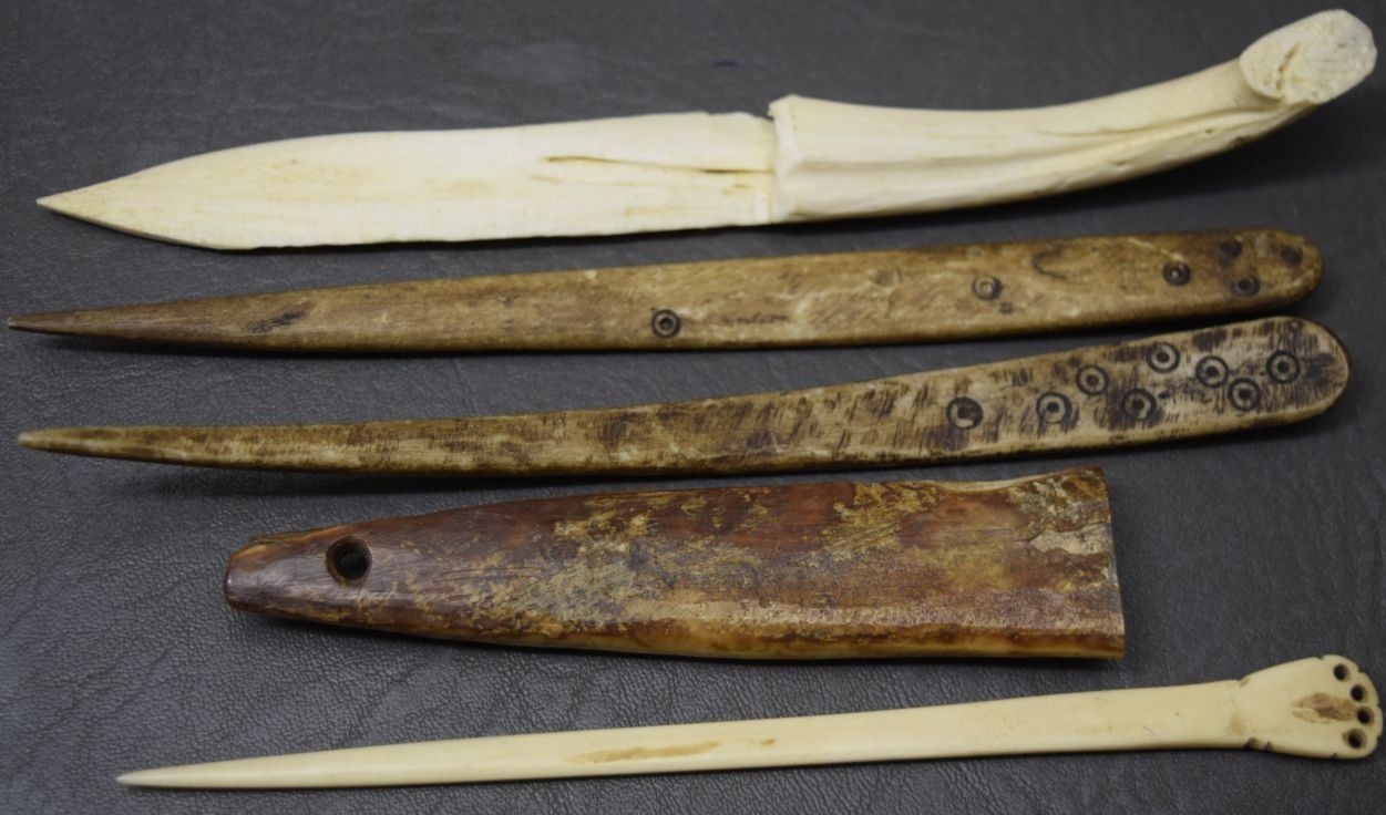 ESKIMO INDIAN BONE TOOLS