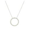 Image 1 : 1.1 ctw Diamond Pendant With Chain - 14KT White Gold