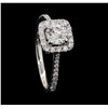 Image 4 : 1.11 ctw Diamond Ring - 18KT White Gold