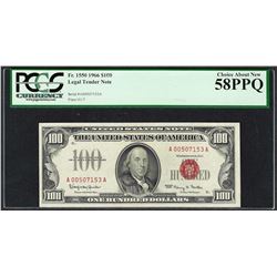 1966 $100 Legal Tender Note PCGS Choice About New 58PPQ