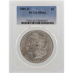 1885-O $1 Morgan Silver Dollar Coin PCGS MS63