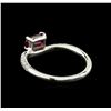 Image 3 : 0.83 ctw Ruby and Diamond Ring - 14KT White Gold