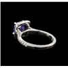 Image 3 : 14KT White Gold 1.99 ctw Tanzanite and Diamond Ring