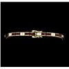 Image 3 : 5.87 ctw Ruby And Diamond Bracelet - 14KT Yellow Gold