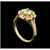 Image 4 : 14KT Yellow Gold 0.91 ctw Diamond Ring