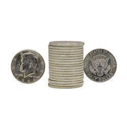 Roll of (20) Brilliant Uncirculated 1964 Kennedy Half Dollar Coins
