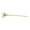 Image 2 : Blue Crystal Stick Pin - Yellow Gold Plated