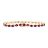 Image 2 : 12.44 ctw Ruby And Diamond Bracelet - 14KT Yellow Gold