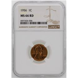 1956 Lincoln Wheat Penny Coin NGC MS66RD