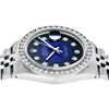 Image 6 : Rolex Mens Stainless Steel Blue Vignette 3 ctw Diamond Datejust Wristwatch