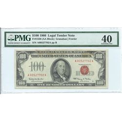 1966 $ 100 Legal Tender Note PMG Extremely Fine 40