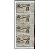 Uncut Sheet of (4) State of Louisiana Baby Bond Obsolete Notes