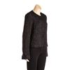 Image 2 : Chanel Black Metallic Sheen Tweed Zip Front Jacket