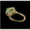 Image 3 : 3.01 ctw Emerald and Diamond Ring - 14KT Yellow Gold