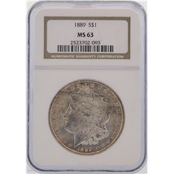 1889 $1 Morgan Silver Dollar Coin NGC MS63