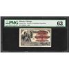 Image 1 : 1893 World's Columbian Exposition Ticket Indian Chief PMG Choice Uncirculated 63