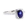 Image 1 : 18KT White Gold 1.49 ctw Sapphire and Diamond Ring