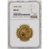 Image 1 : 1915 $10 Indian Head Eagle Gold Coin NGC MS62