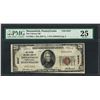 Image 1 : 1929 $20 National Currency Note Shenandoah, Pennsylvania CH# 9247 PMG Very Fine