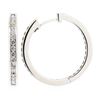 Image 2 : 14KT White Gold 2.00 ctw Inside Out Hoop Earrings